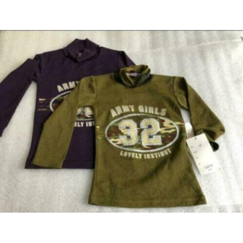 Maat 104 - lees army girls - 2 x trui