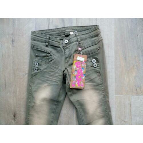 Extra skinny jeans NIEUW maat 34 36 olijf groen
