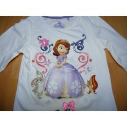 Witte longsleeve met prinses Sofia van C&A, maat 110 NIEUW!