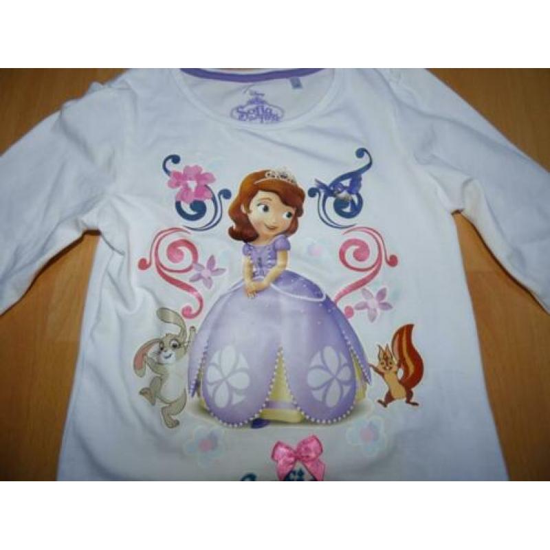 Witte longsleeve met prinses Sofia van C&A, maat 110 NIEUW!