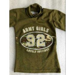 Maat 104 - lees army girls - 2 x trui