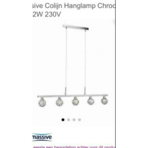 Fraaie Massive hanglamp incl reservelampjes