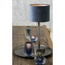 Tafellamp 8182419 UNDAI donker ruw nikkel. 2240048 VELOURS