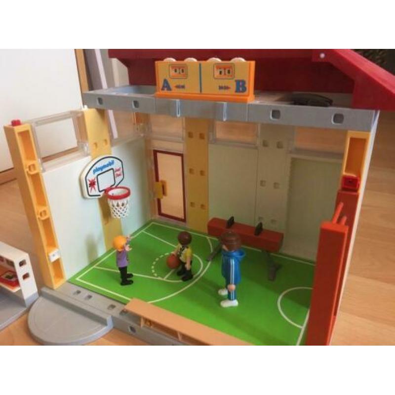 Playmobil school met gymlokaal en schoolbus
