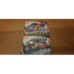 Lego Racers 8645 + 8646 muscle en speed slammer bike