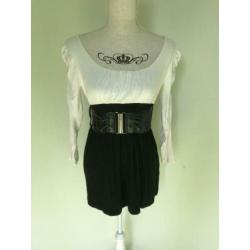 Amisu petit sexy jurkje mt M met brede taille riem