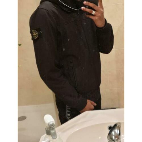 Stone island, soft shell, zwart, S