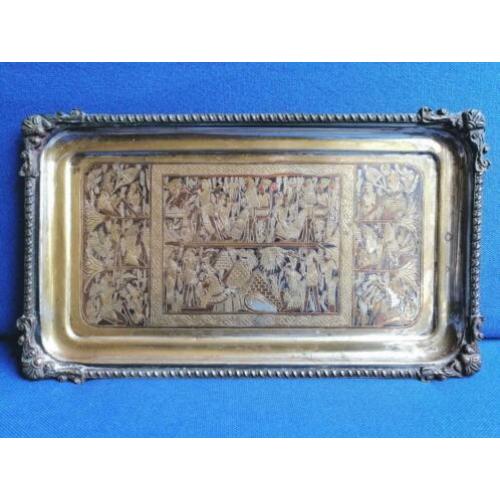 Jaren 20 30 Farao Egyptisch souvenir sier bord / koper