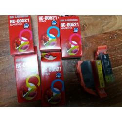 Diverse inktcassettes voor Canon printers.
