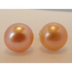 Nieuwe 14 karaat gouden oorbellen met echte parels 10 mm