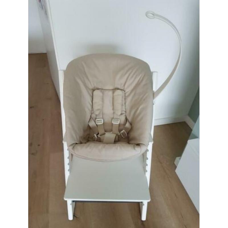 Stokke Tripp Trapp Newborn set grijs/wit als nieuw