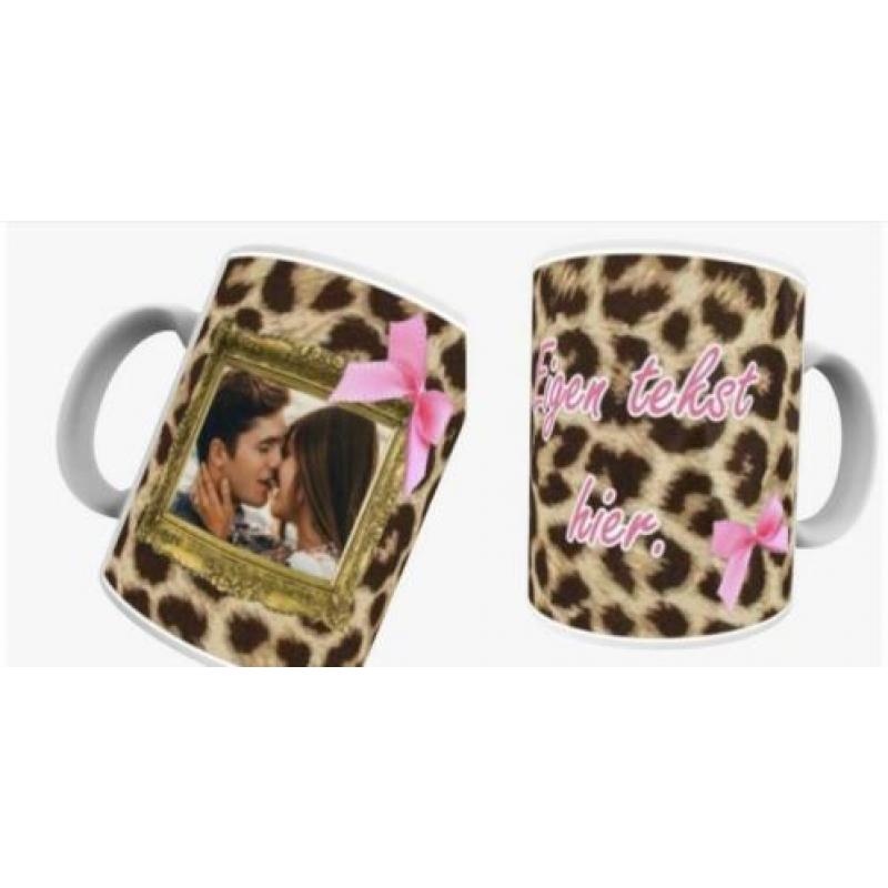 Leopard mokken met eigen naam of foto!