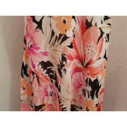 Liz Claiborne midi rok zomer bloemen voile maat 40