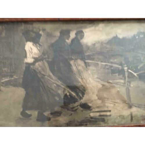 Breitner tekening in lijst