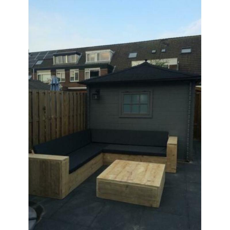 Steigerhout lounge hoekbanken gratis levering