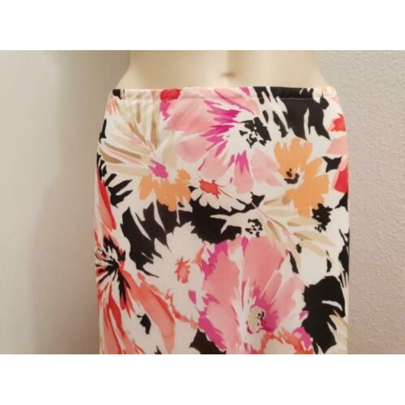 Liz Claiborne midi rok zomer bloemen voile maat 40