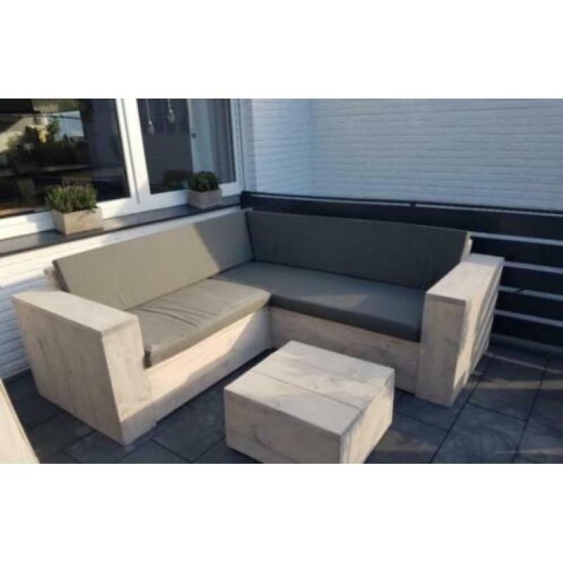 Steigerhout lounge hoekbanken gratis levering