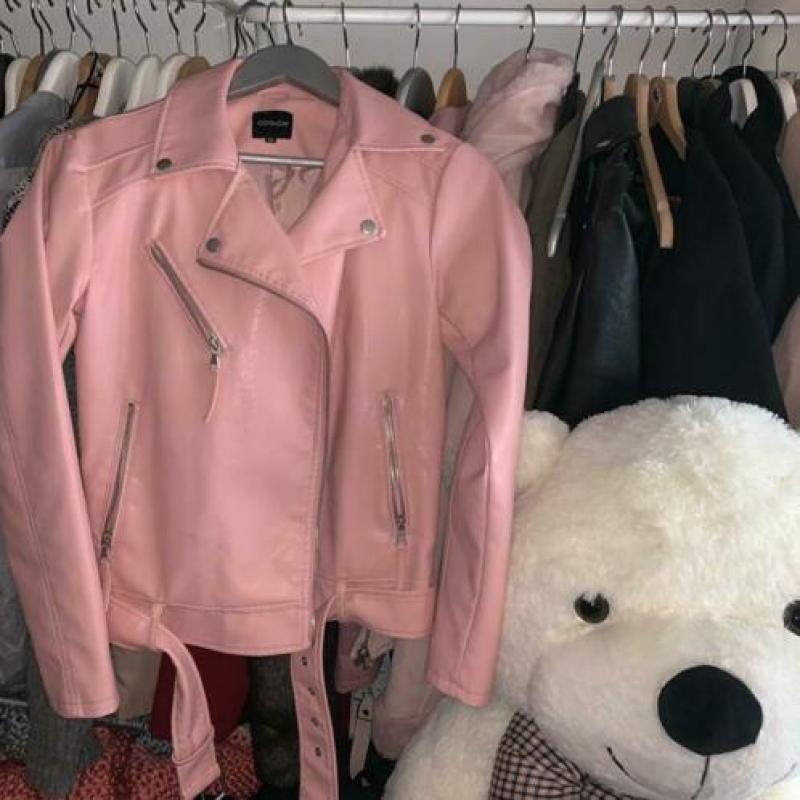 Coolcat Bikerjack Roze - Nepleer - XS