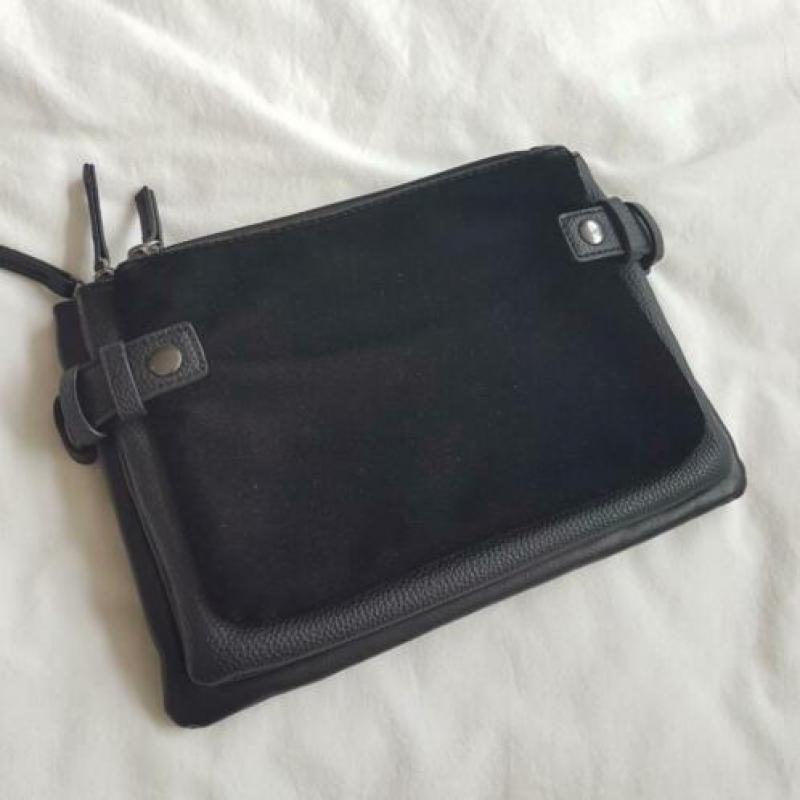 Driedelige clutch zwart
