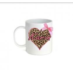 Leopard mokken met eigen naam of foto!