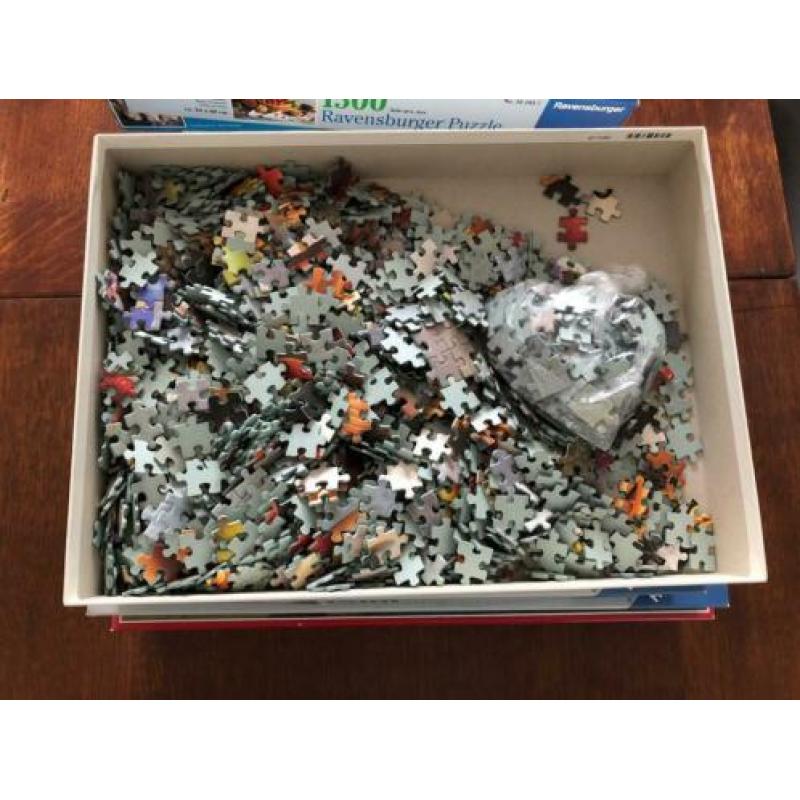 5 Legpuzzels Ravensburger & Jumbo 2000 1500 1000 compleet