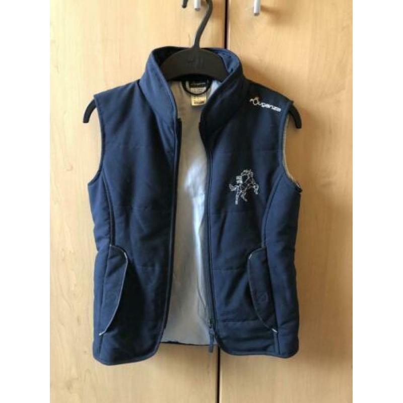Blauwe bodywarmer maat 134