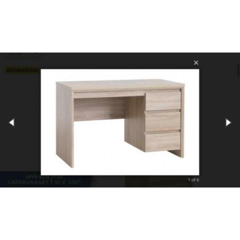 Bureau HALLUND 59x119 eiken