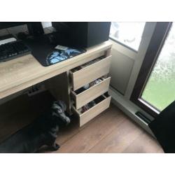 Bureau HALLUND 59x119 eiken