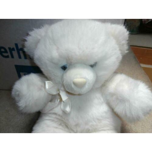 Knuffel beer wit happy horse mooie witte zachte knuffelbeer