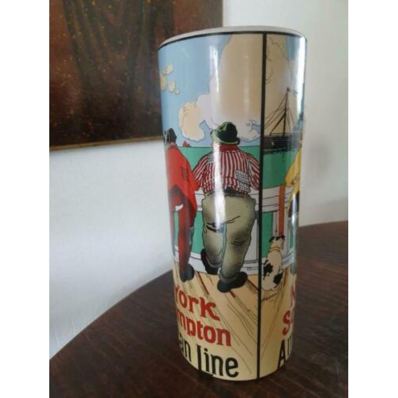 Hoge New York Southampton American Line vaas. 33.5 cm hoog