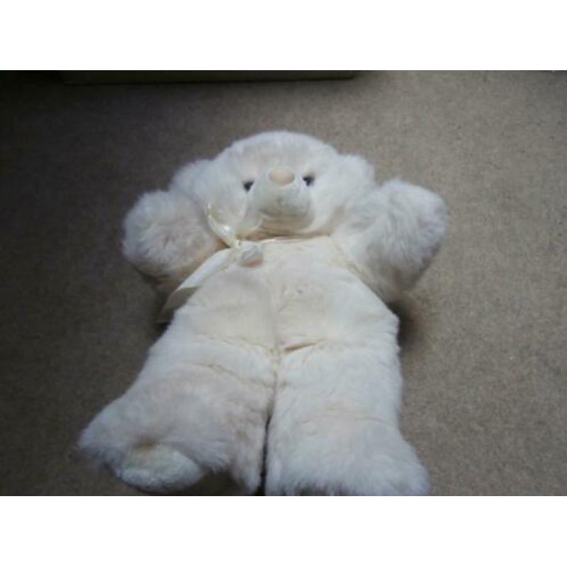 Knuffel beer wit happy horse mooie witte zachte knuffelbeer