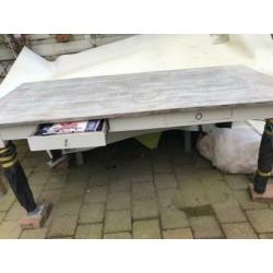 Teakhouten eettafel 200x90