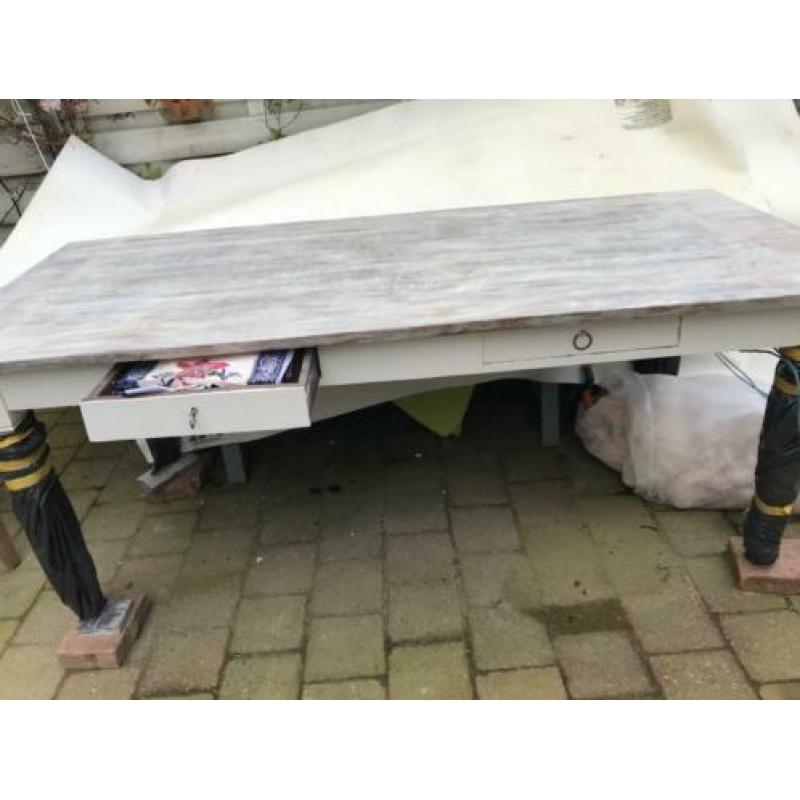 Teakhouten eettafel 200x90