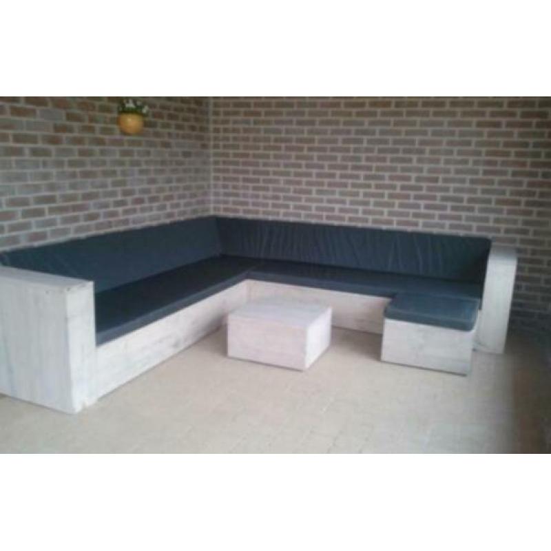 Steigerhout lounge hoekbanken gratis levering