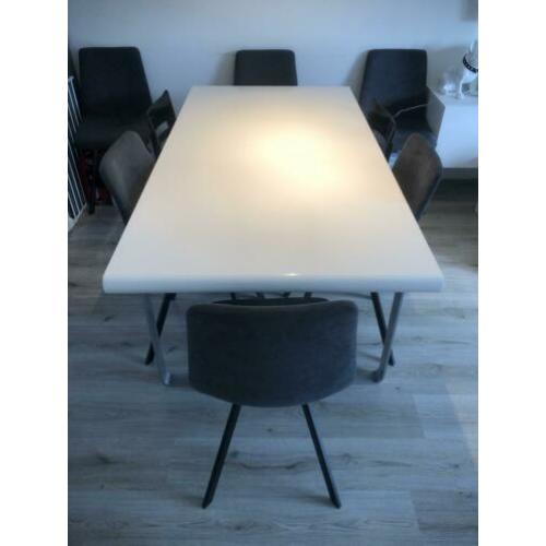 Design eettafel hoogglans wit 185*90