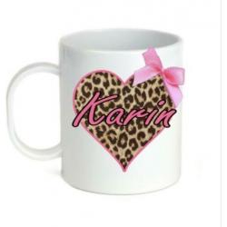 Leopard mokken met eigen naam of foto!