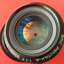 SMC Pentax-A 1.7/50 zeer mooi in origineel doos +certificaat