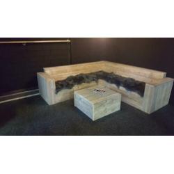 Unieke zithoek, complete loungeset van steigerhout elke maat