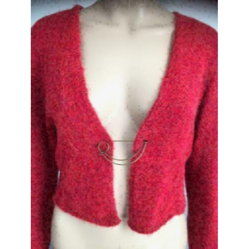 C904 AVALANCHE maat L=42/44 donker-rood gebreid wollen vest