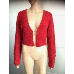 C904 AVALANCHE maat L=42/44 donker-rood gebreid wollen vest