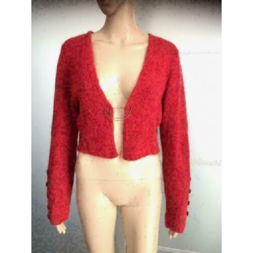 C904 AVALANCHE maat L=42/44 donker-rood gebreid wollen vest