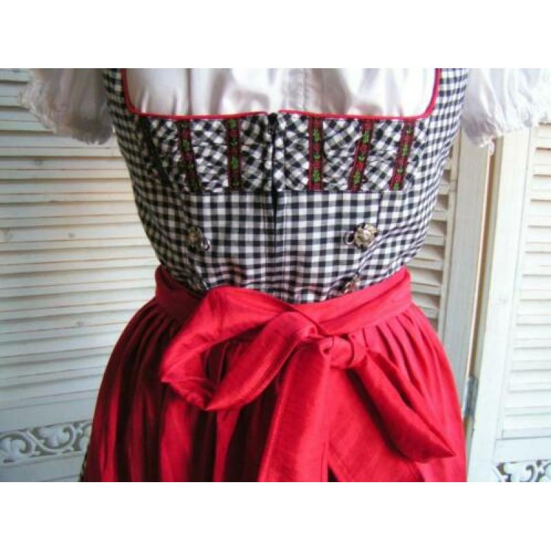 tiroler dirndl jurk schort blouse maat 36 nr MM 187