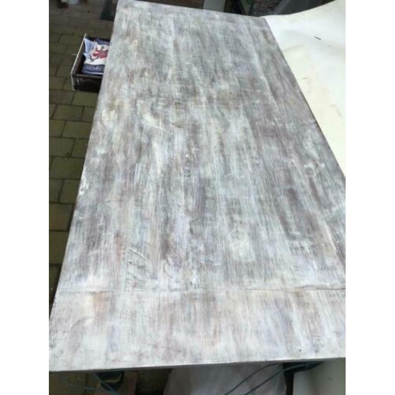 Teakhouten eettafel 200x90