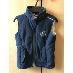 Blauwe bodywarmer maat 134