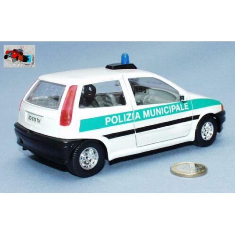 Bburago 1/24 : 2 x Fiat Punto (Brandweer Politie)
