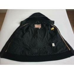 Khujo winter mantel/jas, zwart, wol, capuchon, mt XL
