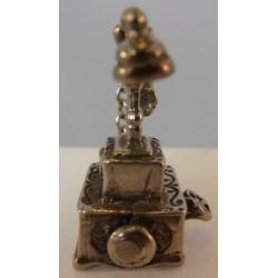 Prachtig zilveren miniatuur van een antieke Telefoon