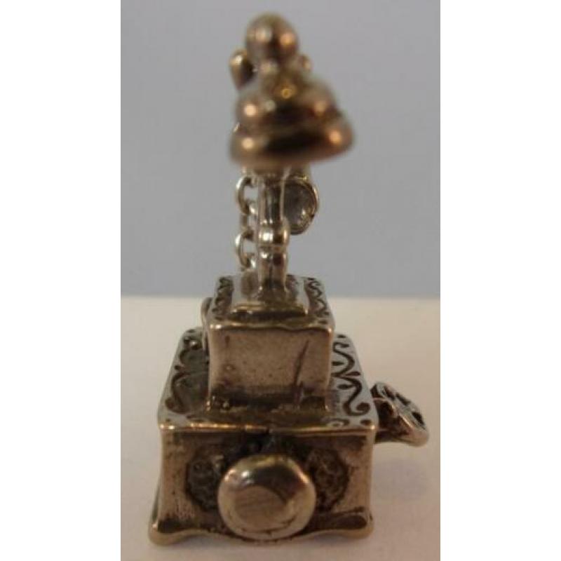 Prachtig zilveren miniatuur van een antieke Telefoon