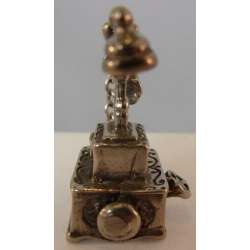 Prachtig zilveren miniatuur van een antieke Telefoon