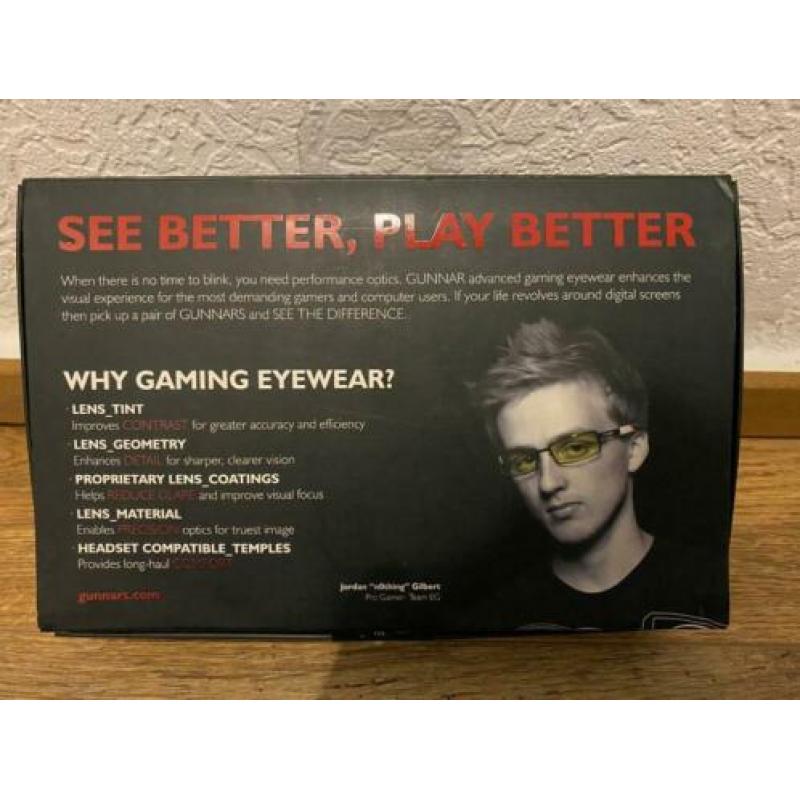 Zeer nette Gunnar PPK Onyx Mercury gaming blue light glasses